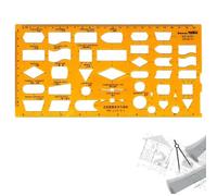 Measuring Tool Measuring Stencil, Multifunctional Drawing Stencil, Plastic Geometry Template for Office, School, Architecture, Study and Technical Drawings