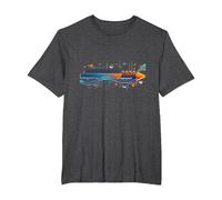Measuring Up to 2039: Future Tech Timeline Infographic T-Shirt, Men's Big and Tall, Dark Heather Grey, 4X Tall