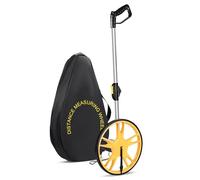 Measuring Wheel Distance Measure Wheel, Foldable Handle Distance Measuring Wheel 9999.9 M Large Diameter Distance Measuring Wheel with Carry Bag for Surveyor Farmer, Wheel Diameter: 32cm