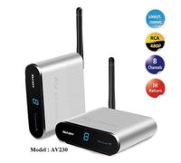 measy AV230 Wireless AV Sender, 2.4GHz 8 Channel 300m Wireless Audio Video Transmitter and Receiver Suitable for CCTV camera