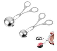 Meat Baller Spoons, Meatball Shaper, Non-Stick Meat Baller Ball Tongs, Meatball Maker, Meatball Shaper, Meatball Shaper, Stainless Steel Meatball Clip Mould for Meatballs, Biscuits, Pack of 2