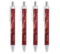 Meat Beef Retractable Ballpoint Pen 0.5mm Fine Point Black Ink Pens Office Supplies for Teacher4 PCS AS PIC 3