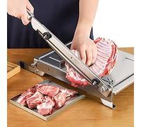 Meat Bone Cutter Machine - Stainless Steel Guillotine Commercial Slicer | Heavy-duty guillotine action with a 40CR14 steel blade, ideal for home butchering of poultry and fish