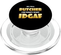 Meat Butcher IDGAF Costume Career Cow Pig Chicken Butchers PopSockets PopGrip for MagSafe