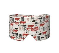 Meat Butcher Pattern, Full Eye Covers Light Blocking Eye Mask Sleep Eye and Ear Muffs