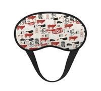 Meat Butcher Pattern, Full Eye Covers Light Blocking Eye Masks Blackout Sleep Eye Muffs