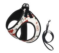 Meat Butcher Pattern,Pet Harness,Adjustable Reflective Dog Harness,Pet Leash Vest,S