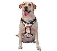 Meat Butcher Pattern,Pet Harness,Adjustable Reflective Dog Harness,Pet Leash Vest,S