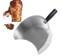 Meat Catch Pan Stainless Steel BBQ Shovel, Handheld Rotisserie Tray, Practical Shovel, Rotisserie Catch Pan, Meat Catcher, Durable Grill Accessories for Gyro Kebab, Vertical Rotisserie