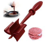 Meat Chopper and Masher, Non-Stick Multifunctional Mince Food Masher Heat Resistant Utensil Cookware, for Mashing Beef, Potatoes, Tomatoes Various Kinds of Fruits (Red)