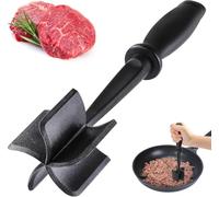 Meat Chopper and Masher, Perfect for Ground Beef, Turkey, Hamburger Meat, and More, Heat Resistant and Non-Stick Minced Meat Separator Safe Kitchen Utensil