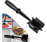 Meat Chopper for Hamburger, Professional Heat Resistant Masher Smasher Kitchen Tool for Turkey Ground Beef, Multipurpose Chopper Mincers Gadgets for Potato Fruits Vegetable (Black, 1PCS)