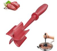 Meat Chopper,Ground Beef Masher with 5-Blade Head,Meat Chopper for Cooking,Mince Mashe,Ground Beef Tool,Versatile Kitchen Tool for Mince Mashe (1pc,red)