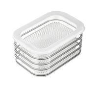 Meat Container For Fridge, Stackable Multi-Layer Food Storage Box With Lid, Clear Refrigerator Organiser Trays Suitable For Cheese And Meal Prep (Clear_B)