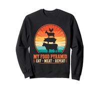 Meat Eater MY FOOD PYRAMID EAT MEAT REPEAT Carnivore Sweatshirt