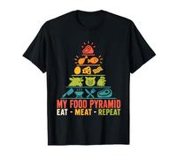 Meat Eater My Food Pyramid EAT Meat Repeat Carnivore T-Shirt