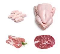 Meat Essentials Box | 4 Ingredients | Lamb Neck Fillet | Whole Chicken | Chuck Steak | Chicken Wing| Ideal for Family Meals, Roasts & Grilling | High Protein Box by London Grocery