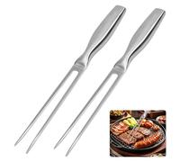 Meat Fork, 2 Pcs Stainless Steel Carving Fork for Meat, Stainless Steel Meats Fork Carving, Suitable for Slicing and All Types of Meats, Dishwasher Safe