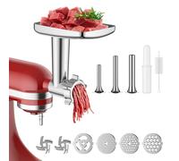 Meat Grinder Attachment for Kitchenaid Stand Mixer, Meat Grinder for KitchenAid, Includes 3 Sausage Attachments, for Kitchen Aid Stand Whisk, Easy to Use