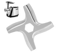 Meat Grinder Blade, Universal Stainless Steel Mincer Cutting Blade A-15 Professional Meat Chopper Crusher Cutter Knife Replacement Spare Part with Hex Hole