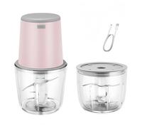 Meat Grinder Electric Food Chopper with 2 Plastic Glass Meat Grinder from Vegetables to Meats Making Meal Preparation a Breeze Whether you39re Making Baby Food (Pink)