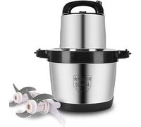 Meat Grinder, Food Processor 6L Stainless Steel Food Chopper for Vegetables, Fruits Meats and Nuts, Stainless Steel Bowl and 4 Sharp Blades, 1000W, Large Capacity Meat Grinder for Chopping Vegetables