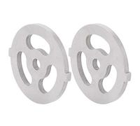 Meat Grinder Plate Discs Grinder Blades 304 Stainless Steel Cutting Plate Meat Hole Plate Grinder Plate Net for Size 5 Stand Mixer Diameter 0.3" 2pcs/Set(3 Holes Knife Plate)