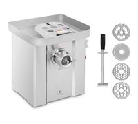Meat Grinder Stainless Steel 800 Kg/hr With Reverse Gear - Meat Mincers by Royal Catering Silver