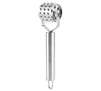 Meat Hammer Tenderiser Stainless Steel Pork Crackling Tool Roller Beef Steak Chicken Mallet Hammer for Household Kitchen Tool (21x4x4cm)