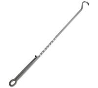 Meat Hook, 12 inch Metal Pigtail Food Flipper, Washable and Reusable Reversible Steak Flipper for Grilling & SmokingMeat Hook