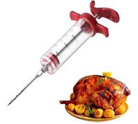 Meat Injector - 3 Marinade for BBQ Grill Smoker Premium Portable Turkey Kit Meats 2-Ounce Large Capacity Easy to Use