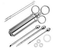 Meat Injector Syringe, Stainless Steel Marinade Flavor Injector Kit