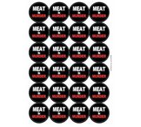 Meat is Murder Circular Matt Paper Stickers A4 Sheet of 24 (Each Sticker is 45mm Diameter)