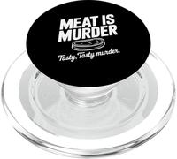 Meat Is Murder Tasty Tasty Murder Funny Vegan PopSockets PopGrip for MagSafe