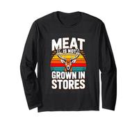 Meat is Not Grown in Stores Deer Hunting Sunset Long Sleeve T-Shirt