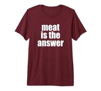Meat is The Answer Carnivore Diet Steak Bacon Beef Grilling Premium T-Shirt