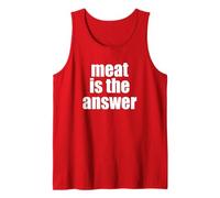 Meat is The Answer Carnivore Diet Steak Bacon Beef Grilling Tank Top