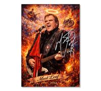 Meat Loaf Art Styled Signed Poster Print - Limited Edition Autograph Fan Gift, Collectible Memorabilia Wall Art Merchandise - Bat Out of Hell & 2026 UK Tour Tribute (A4 Unframed)