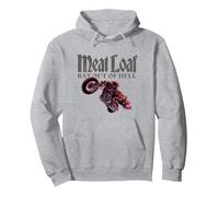 Meat Loaf Bat on Bike Pullover Hoodie, Adult Unisex, Heather Grey, Small