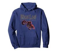 Meat Loaf Bat on Bike Pullover Hoodie, Adult Unisex, Navy Blue, Small