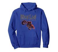 Meat Loaf Bat on Bike Pullover Hoodie, Adult Unisex, Royal Blue, Medium