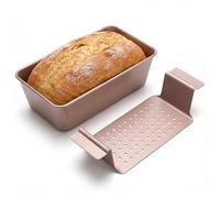 Meat Loaf Pan 2PCS/Set Nonstick Carbon Steel Meatloaf Pan with Drain Tray 9.8x5.7 Inch Bread Loaf Easy to Clean Meat Pans for Baking.