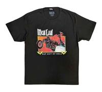 Meat Loaf T Shirt Bat Out of Hell Rectangle Official Mens Charcoal Grey XL