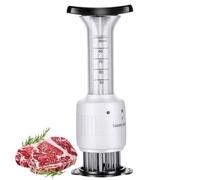 Meat Marinade Injector - Hand Tenderizer Syringe, Stainless Steel Needle | Culinary Tool for Steak Chicken Pork Beef Lamb Seasoning Flavor Enhancer Kitchen Cooking Preparation Accessory