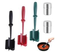Meat Masher, 3 Pcs Mince Meat Masher with 2 PCS Spice Canister, Versatile Handheld Meat Chopper, Nylon Utensil Cookware for Hamburger Meat Beef
