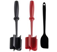 Meat Masher 3-Piece Set, Mince Masher and Meat Chopper Utensil for Ground Beef, Duty Black and Red Meat Mashers with Ergonomic Handles, Kitchen Tools for Cooking and Food Prep