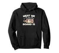 Meat Me Where The Board Is French Cuisine Charcuterie Artist Pullover Hoodie