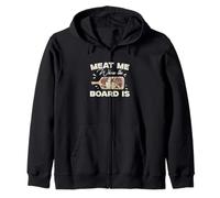 Meat Me Where The Board Is French Cuisine Charcuterie Artist Zip Hoodie