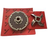 Meat Mincer Blade Plate Disc Grinder Spare Knife Curved All Sizes S/S Salvador 8 12 22 32 3mm 4.5mm 6mm (Blade & Plate 22-4.5mm)