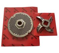Meat Mincer Blade Plate Disc Grinder Spare Knife Curved All Sizes S/S Salvador 8 12 22 32 3mm 4.5mm 6mm (Blade & Plate 22-3mm)